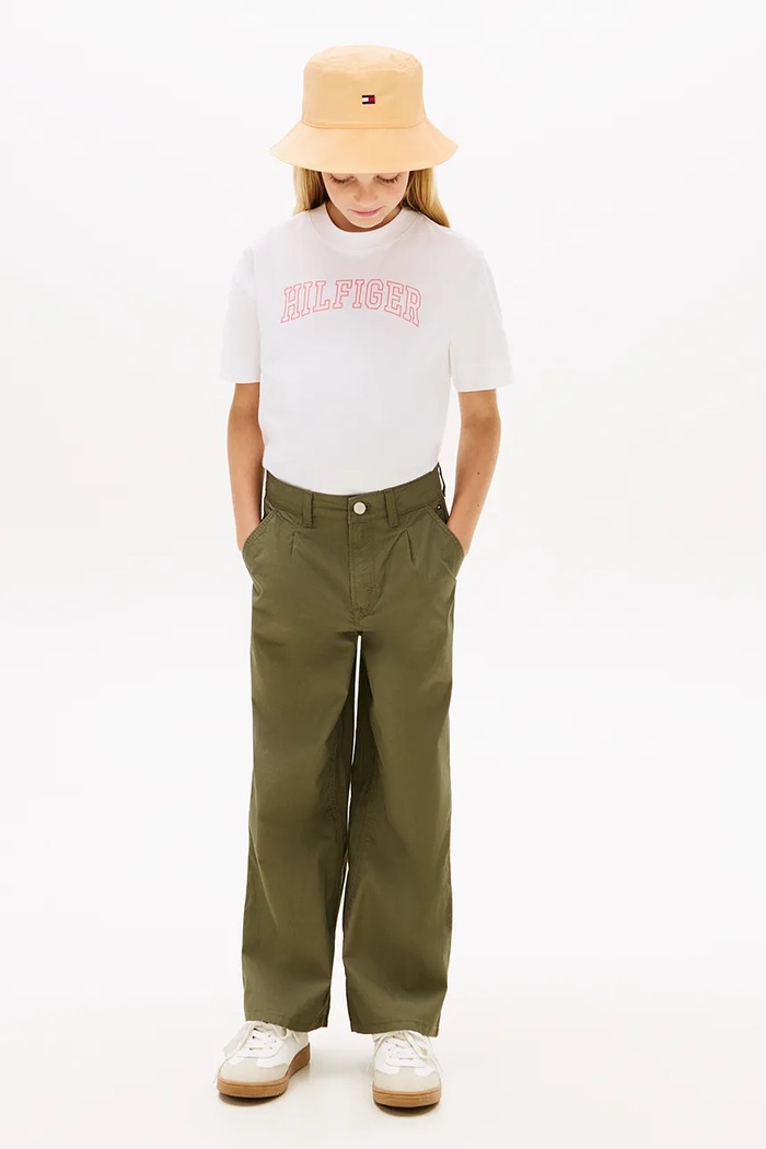 Dievča Tommy Hilfiger tričko detské bavlnené KG0KG09523.128.176.PPY2 biela