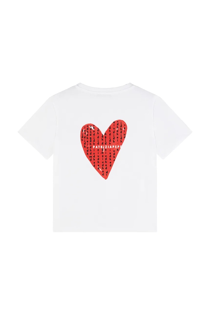 Patrizia Pepe t-shirt bawełniany dziecięcy J411 7M0978 biały SS26
