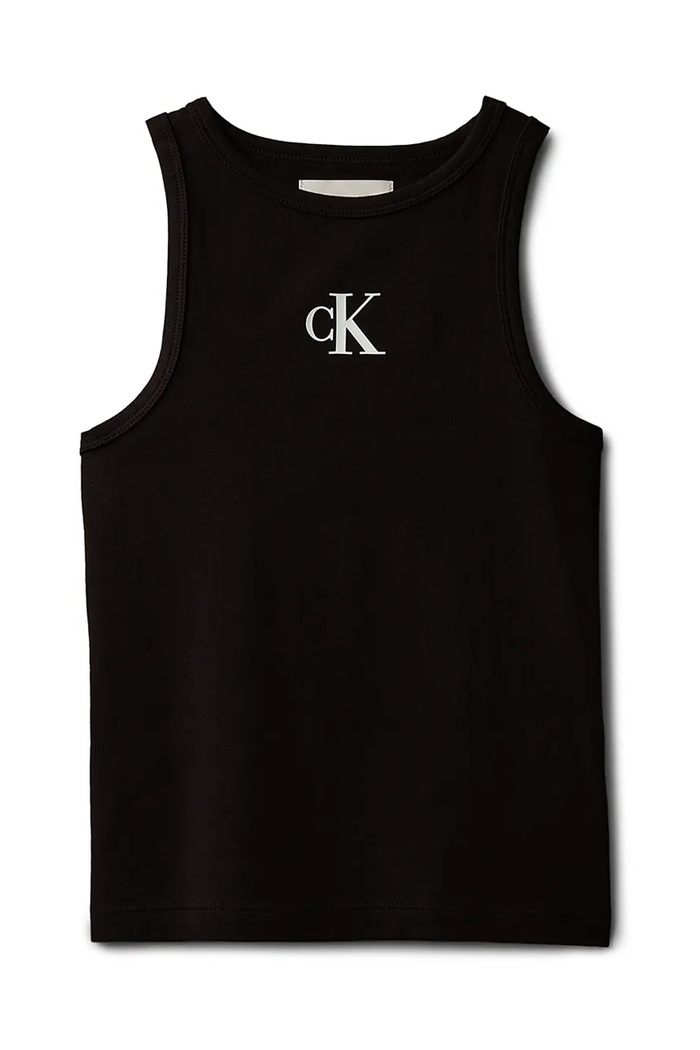 Calvin Klein Jeans top za djecu od pamuka LVCKSJB10G.128.176.PPY2 crna SS26