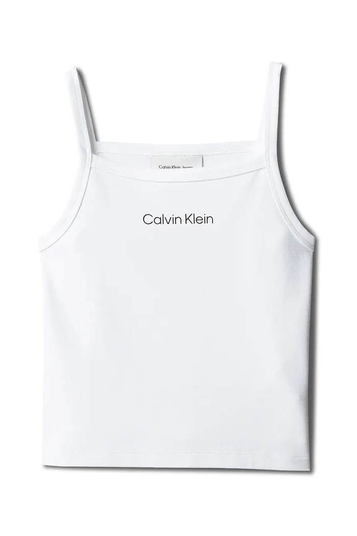 Calvin Klein Jeans top dziecięcy LVCKSJB12G.128.176.PPY2 biały SS26