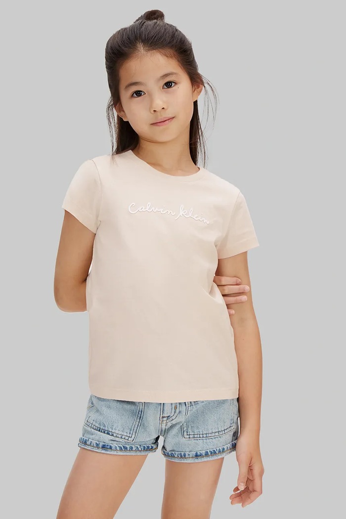 Calvin Klein Jeans tričko detské bavlnené oranžová LVCKSJA17G.128.176.PPY2
