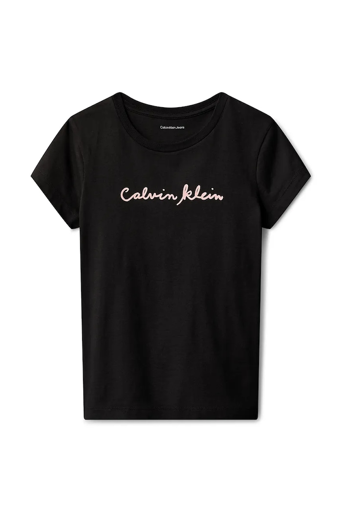 Calvin Klein Jeans tričko detské bavlnené LVCKSJA17G.128.176.PPY2 čierna SS26