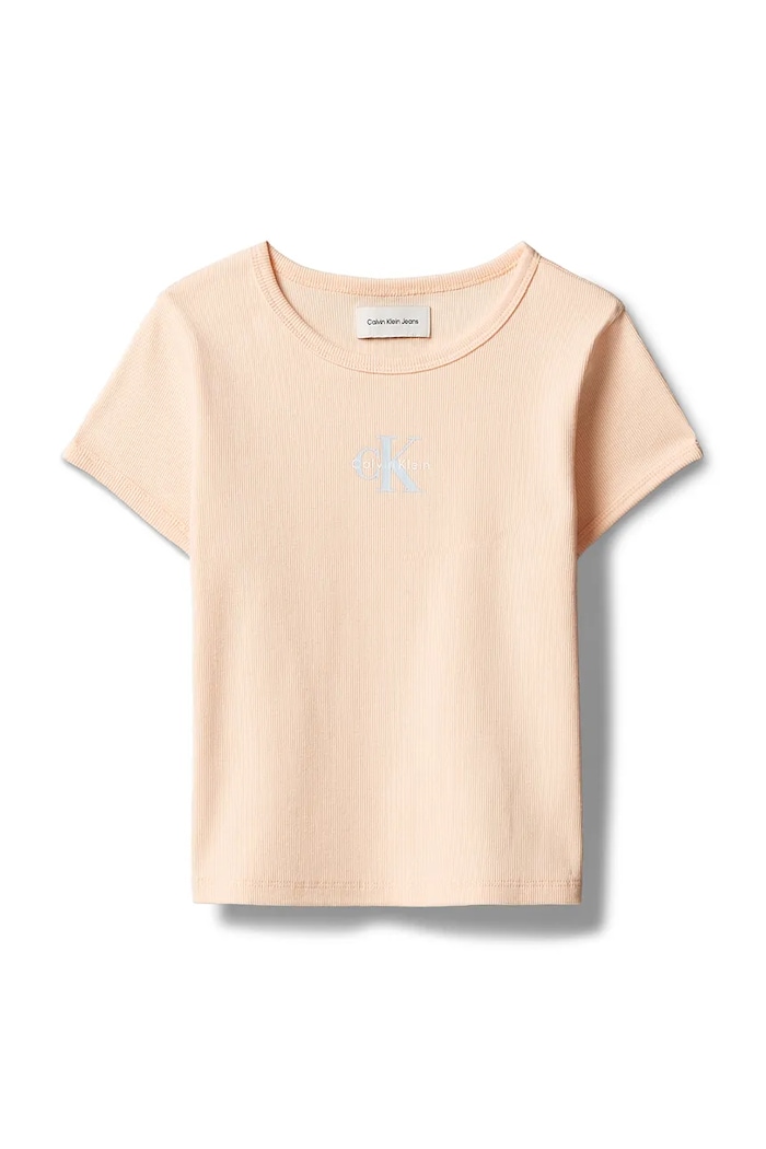 Calvin Klein Jeans tricou pentru copii, din bumbac LVCKSJB11G.128.176.PPY2 bej SS26