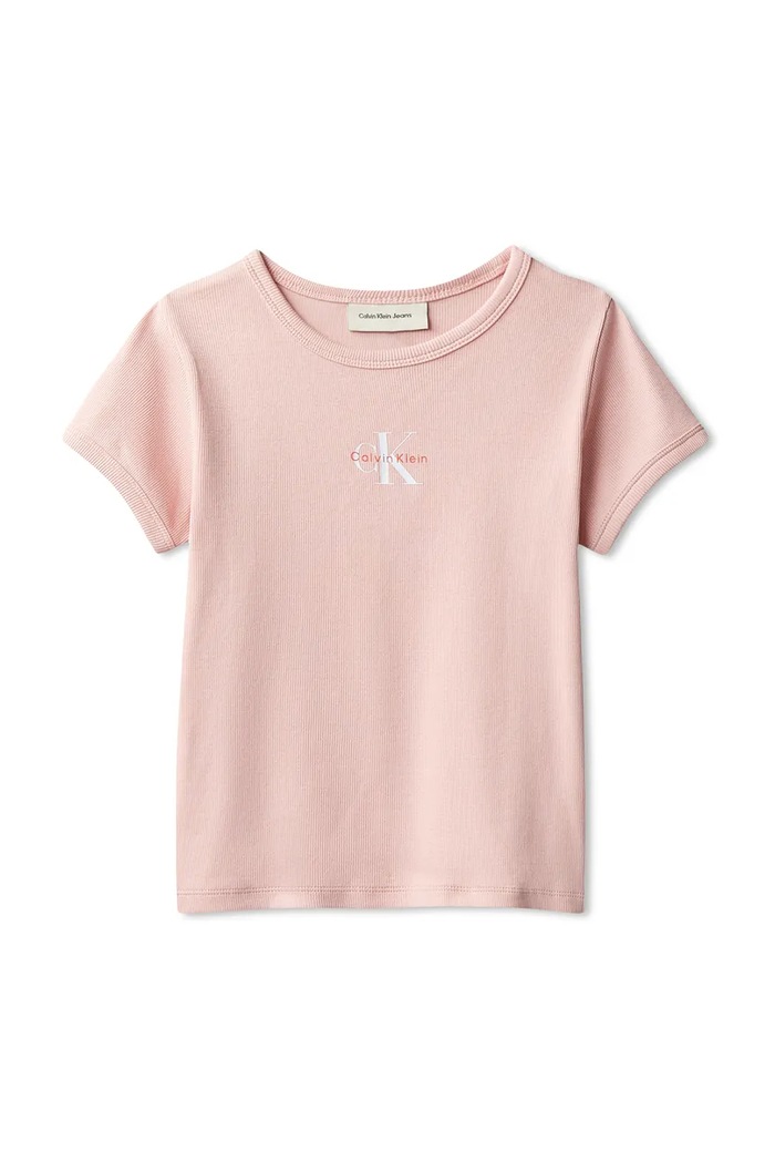 Calvin Klein Jeans tričko detské bavlnené LVCKSJB11G.128.176.PPY2 ružová SS26
