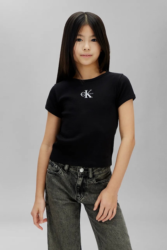 Calvin Klein Jeans tričko detské bavlnené čierna LVCKSJB11G.128.176.PPY2