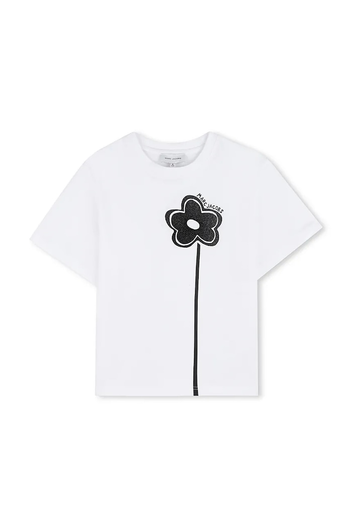 Marc Jacobs tricou de bumbac pentru copii W60735.114.150 alb SS26