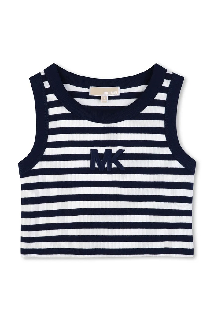 Michael Kors detský bavlnený top R30609.126.150 tmavomodrá SS26