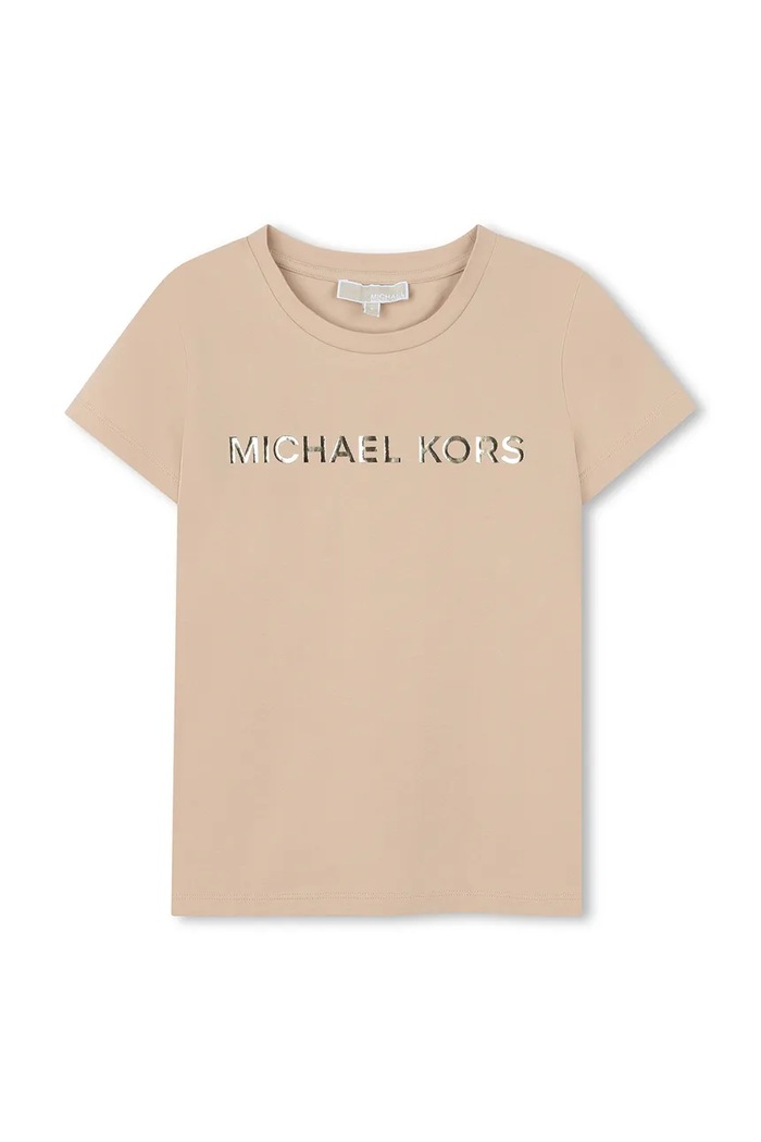 Michael Kors t-shirt dziecięcy z elastanem brązowy R30603.114.150
