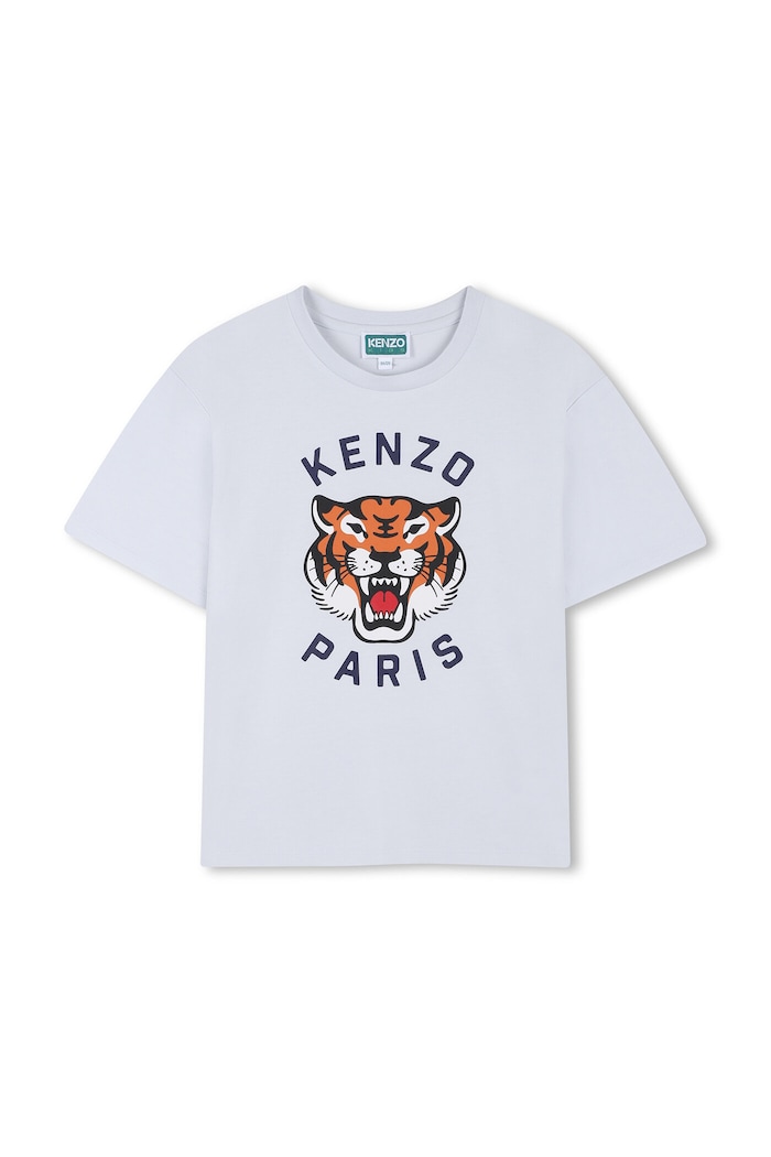 Kenzo Kids t-shirt bawełniany dziecięcy nadruk niebieski K61804.86.108