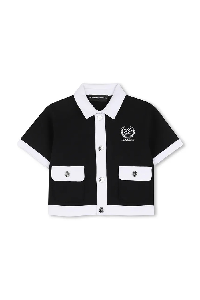 Karl Lagerfeld kardigan dziecięcy Z31134.156.162 czarny SS26