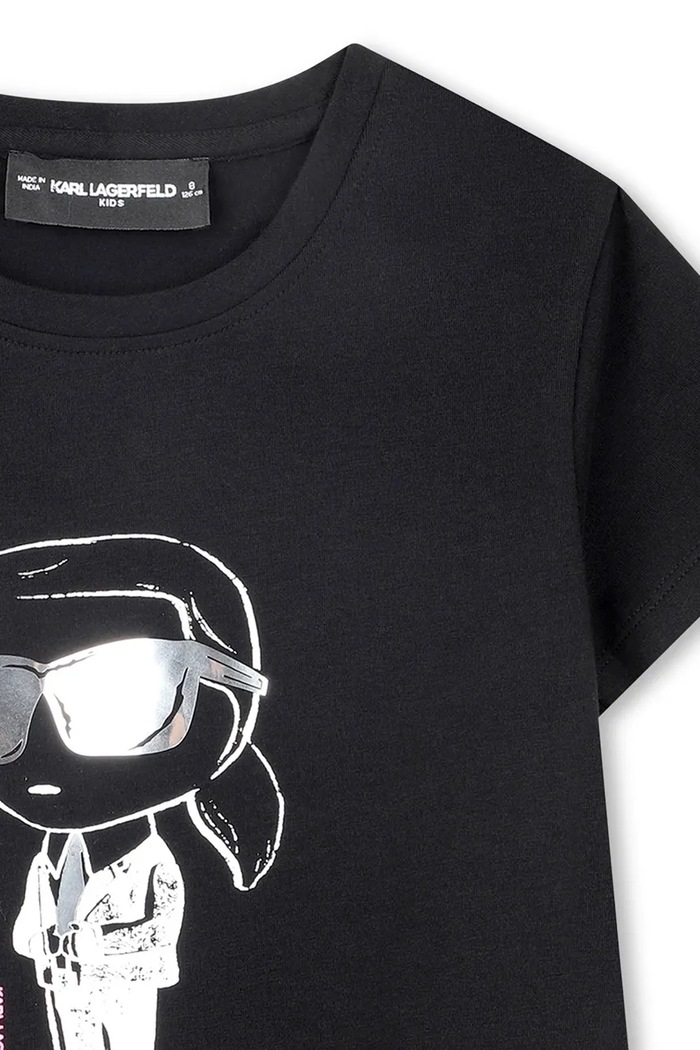 Dziewczynka Karl Lagerfeld t-shirt dziecięcy Z31160.114.150 czarny