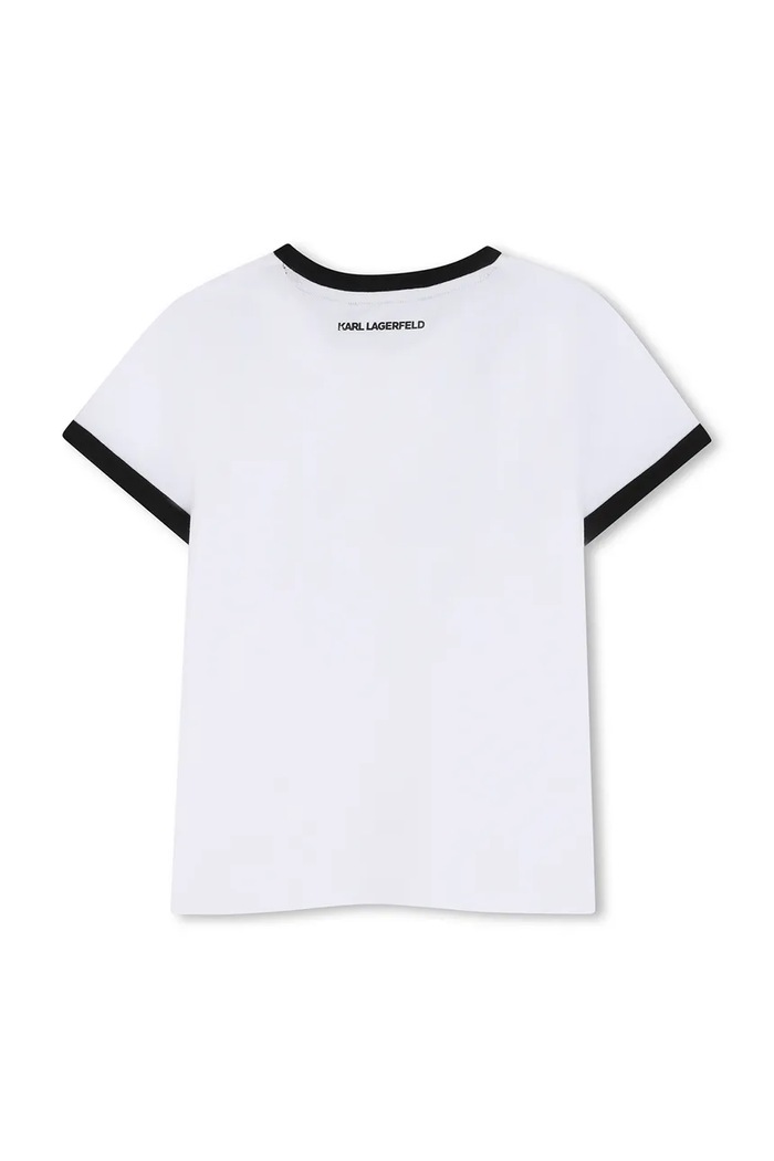Detské tričko Karl Lagerfeld Z31154.102.108 biela SS26