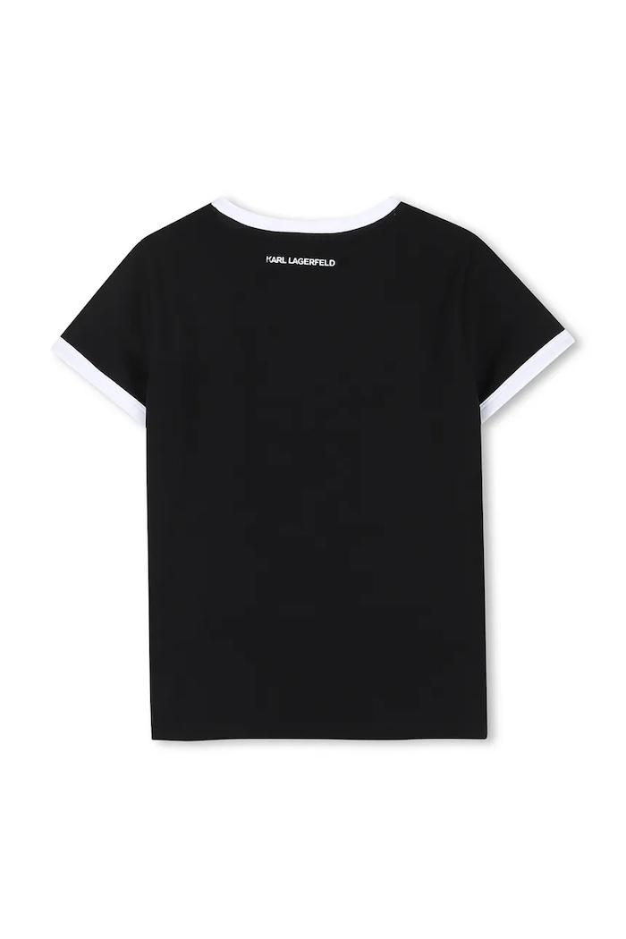 Detské tričko Karl Lagerfeld Z31154.156.162 čierna SS26