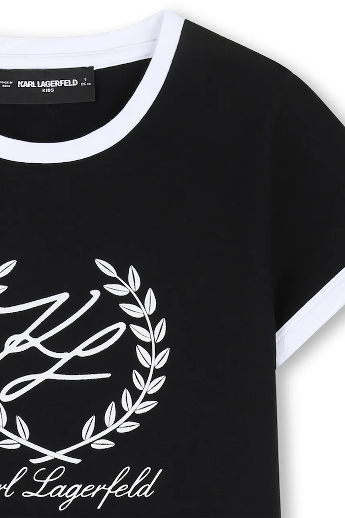 Dievča Detské tričko Karl Lagerfeld Z31154.156.162 čierna