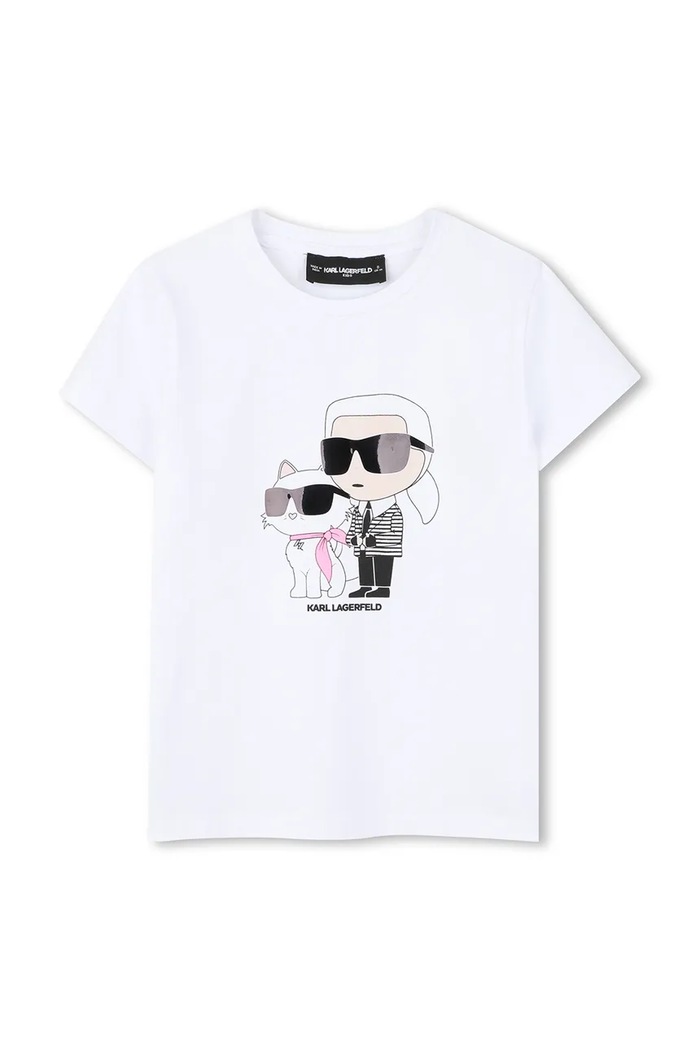 Detské tričko Karl Lagerfeld Z31157.156.162 biela SS26