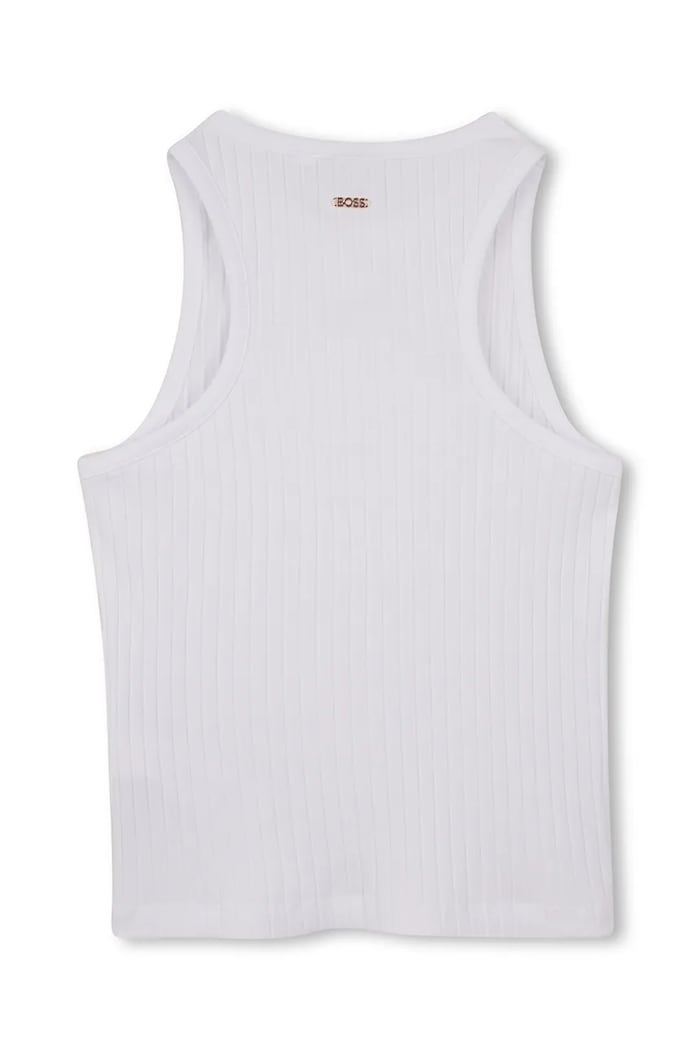 BOSS top dziecięcy J53024.156.162 biały SS26