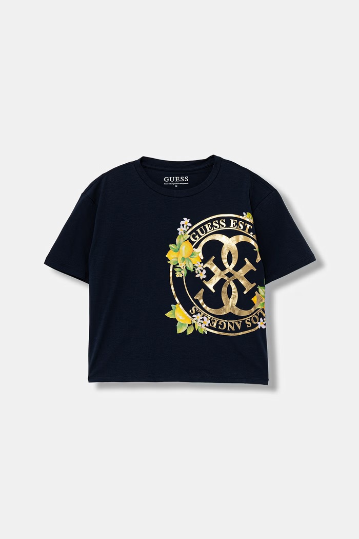 Guess T-shirt παιδικό βαμβακερό σκούρο μπλε J6GI00.K6YW4.PPY2.M