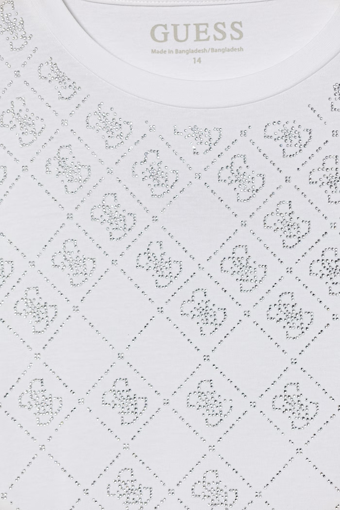 DÍVKA Guess tričko dětské bavlněné s elastanem J6GI05.K6YW4.PPY2.M bílá