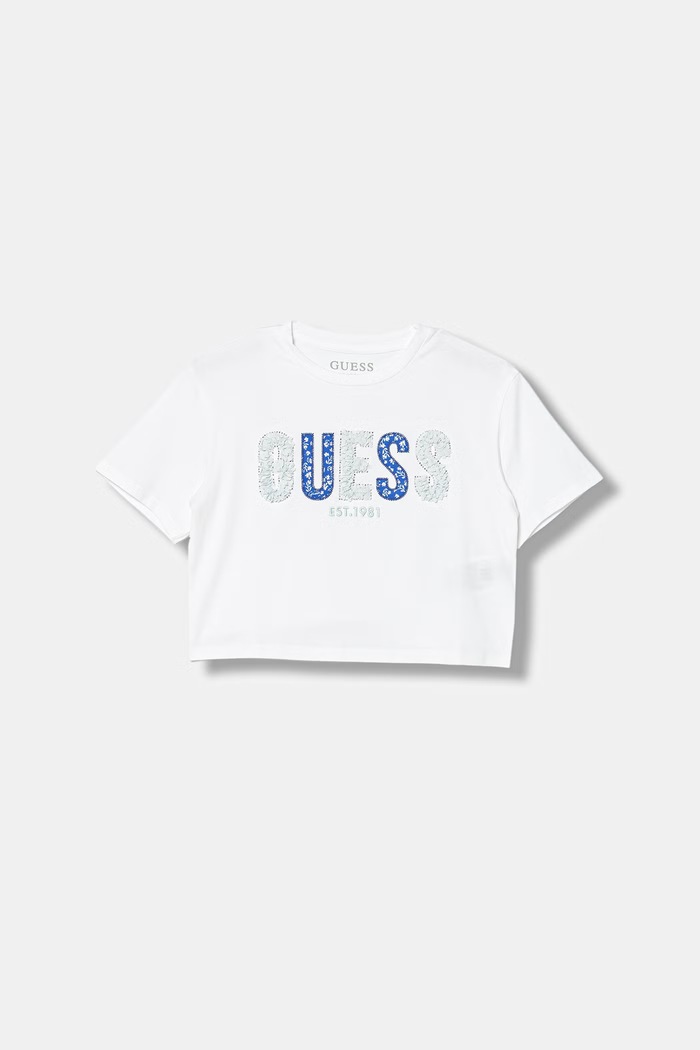 Guess t-shirt dziecięcy aplikacja biały J6GI07.K6YW4.PPY2.M