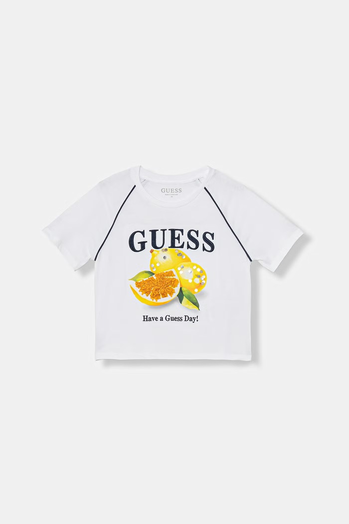Guess detské bavlnené tričko biela J6GI08.K8HM4.PPY2.M