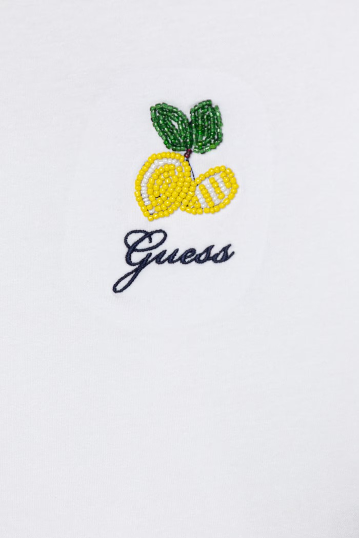 Dievča Guess tričko detské bavlnené s elastanom J6GI10.K6YW4.PPY2.M biela