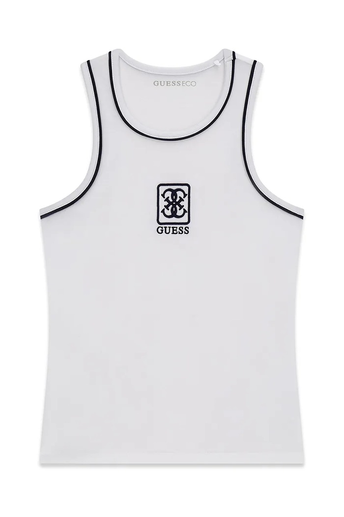 Guess top pentru copii, cu bumbac alb J6GI11.K6YW4.PPY2.M