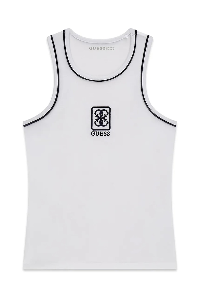 Guess top pentru copii, cu bumbac alb J6GI11.K6YW4.PPY2.M
