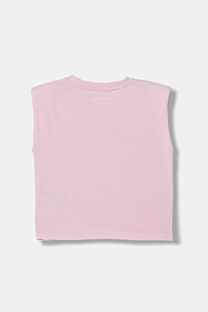 Guess top per bambini in cotone J6GI12.K8HM4.PPY2.M rosa SS26