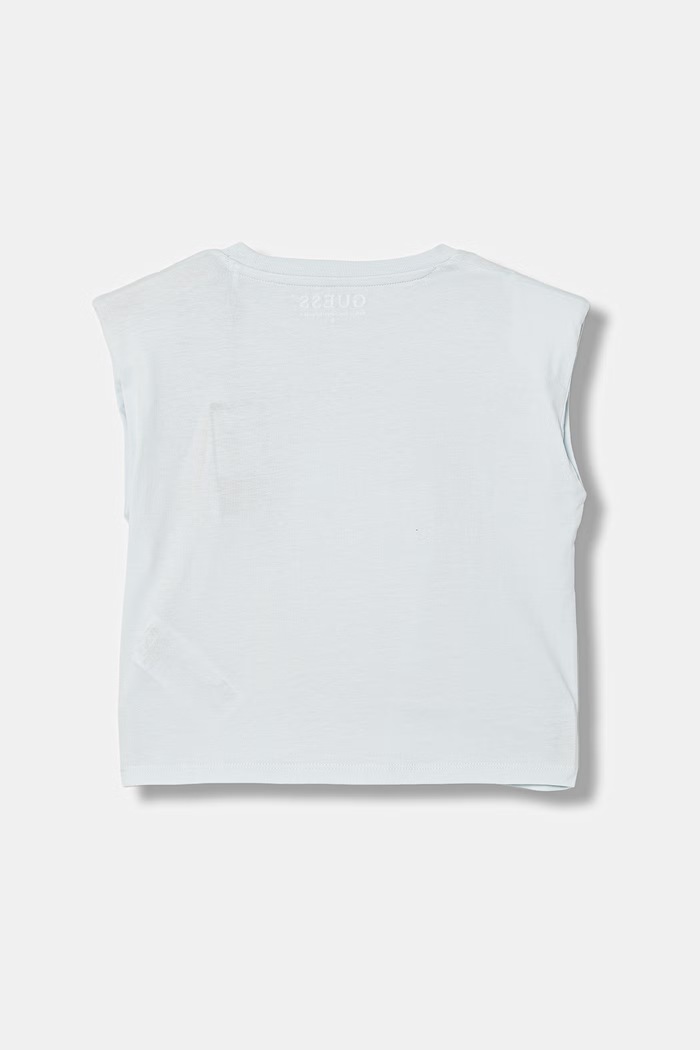 Guess top per bambini in cotone J6GI12.K8HM4.PPY2.M blu SS26
