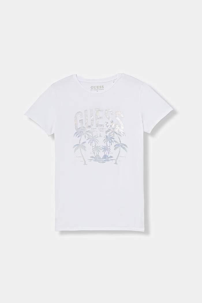 Guess detské bavlnené tričko s elastanom biela J6GI14.K6YW4.PPY2.M