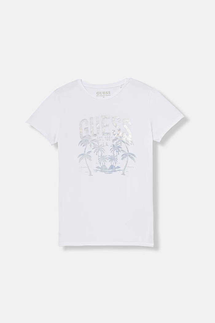 Guess detské bavlnené tričko s elastanom biela J6GI14.K6YW4.PPY2.M