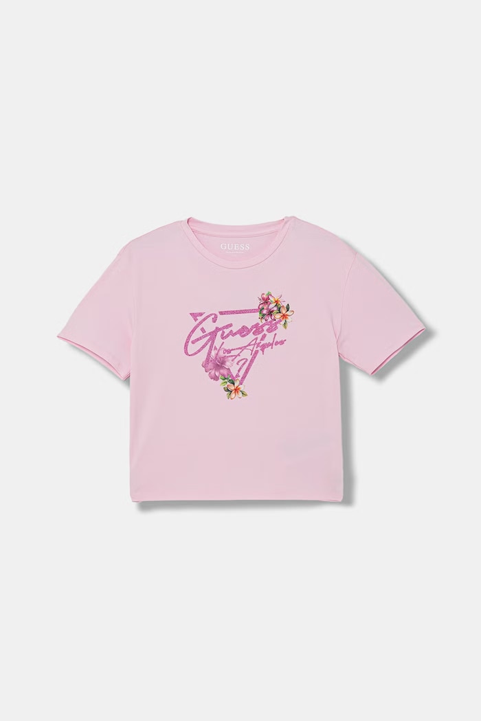 Guess tričko detské bavlnené s elastanom ružová J6GI15.K6YW4.PPY2.M