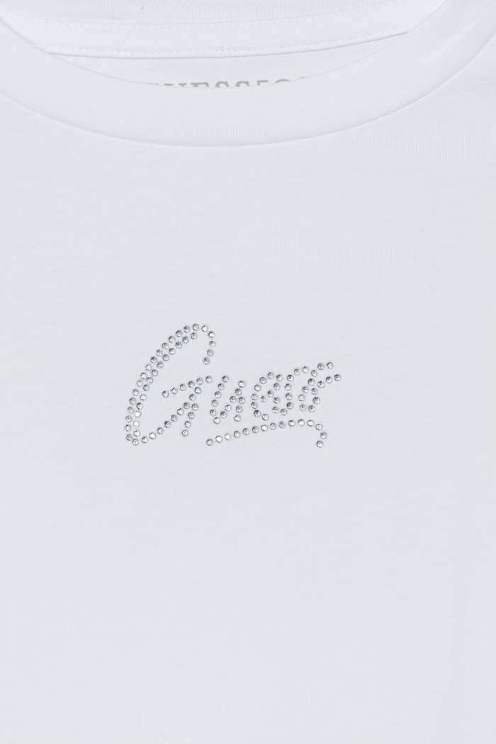 Fete Guess tricou pentru copii, din bumbac cu elastan J6GI29.K6YW4.PPY2.M alb