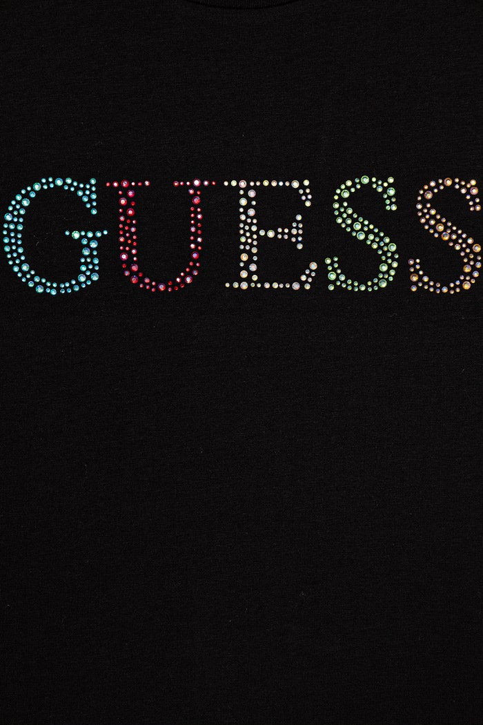 Dievča Guess tričko detské bavlnené s elastanom J6GI33.J1314.PPY2.M čierna