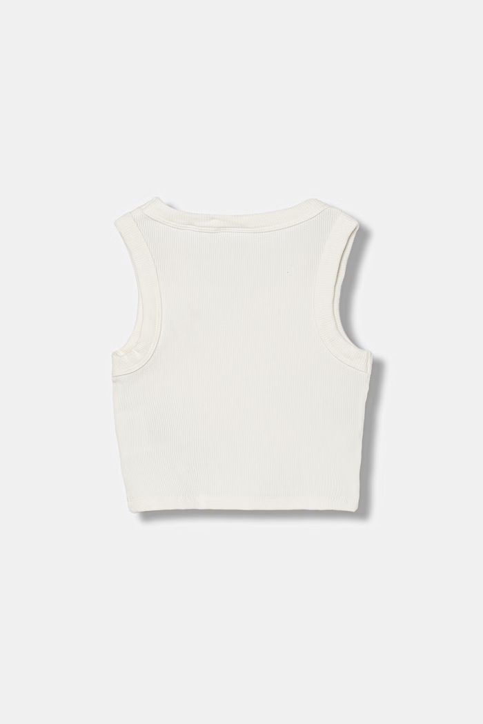 Guess crop top detský z viskózy J6GI36.K8RT2.PPY2.M biela SS26
