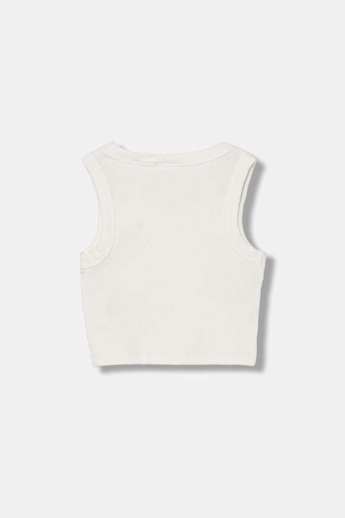 Guess crop top detský z viskózy J6GI36.K8RT2.PPY2.M biela SS26