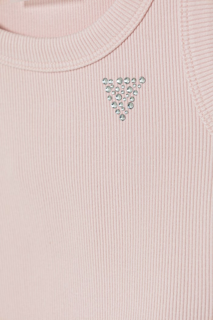 Dievča Guess detský crop top z viskózy J6GI36.K8RT2.PPY2.M ružová