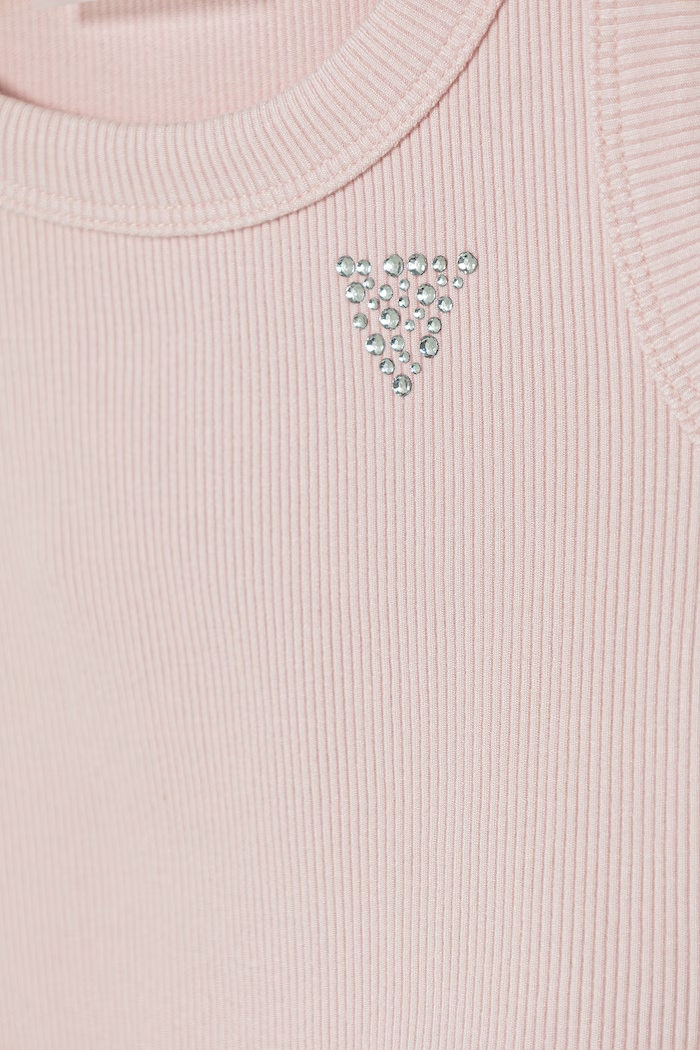 Dievča Guess detský crop top z viskózy J6GI36.K8RT2.PPY2.M ružová