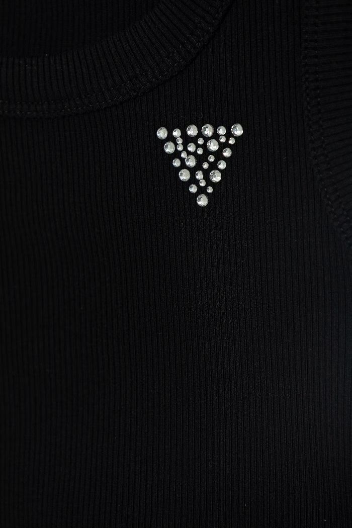 Dievča Guess Crop top detská z viskózy J6GI36.K8RT2.PPY2.M čierna