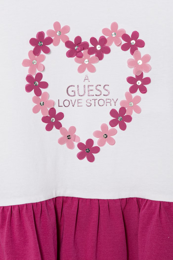Dievča Guess tričko detské bavlnené s elastanom K6GI20.K6YW4.PPY2.M biela