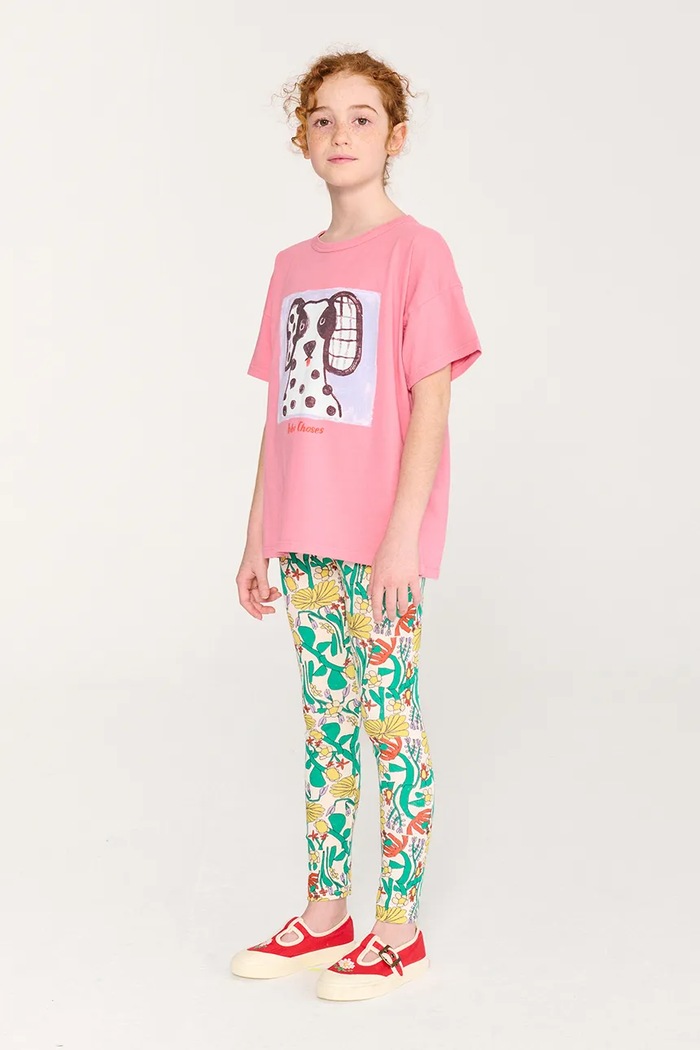 Παιδικό βαμβακερό μπλουζάκι Bobo Choses Van Dog T-shirt 126AC158 ροζ