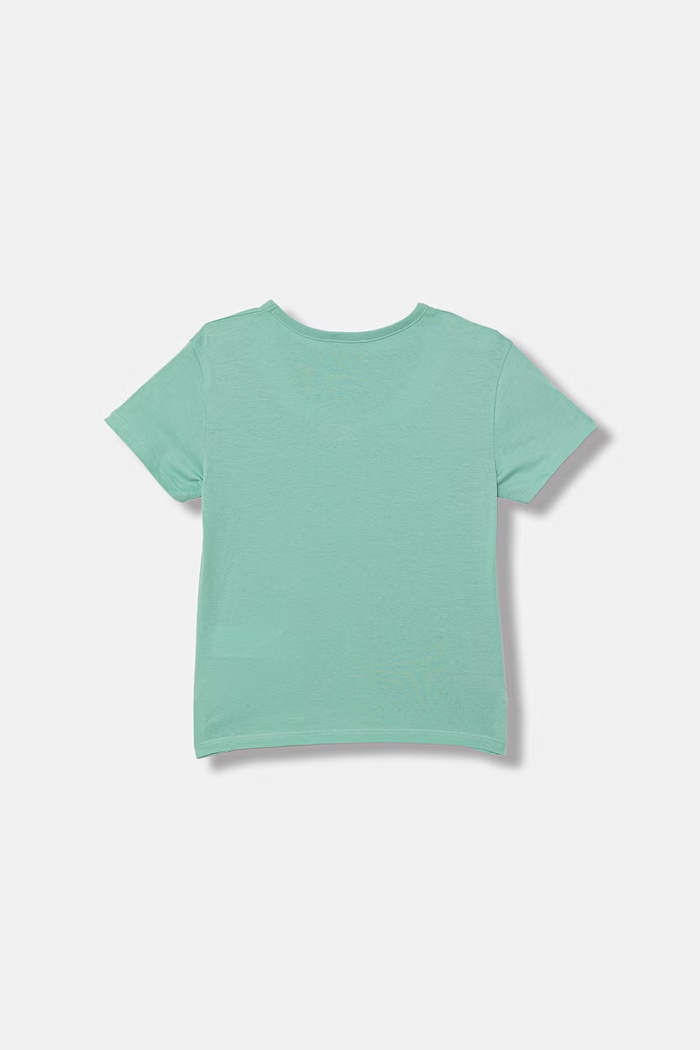 United Colors of Benetton t-shirt dziecięcy bawełniany 3096C10SG.G.Stagionale zielony SS26