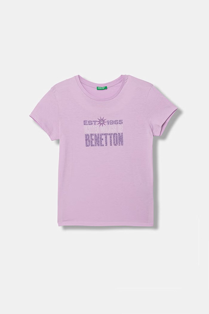 United Colors of Benetton majica za djecu od pamuka ljubičasta 3I1XC10S6.G.Stagionale