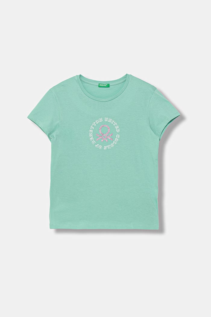 United Colors of Benetton tričko detské bavlnené tyrkysová 3I1XC10S6.G.Stagionale