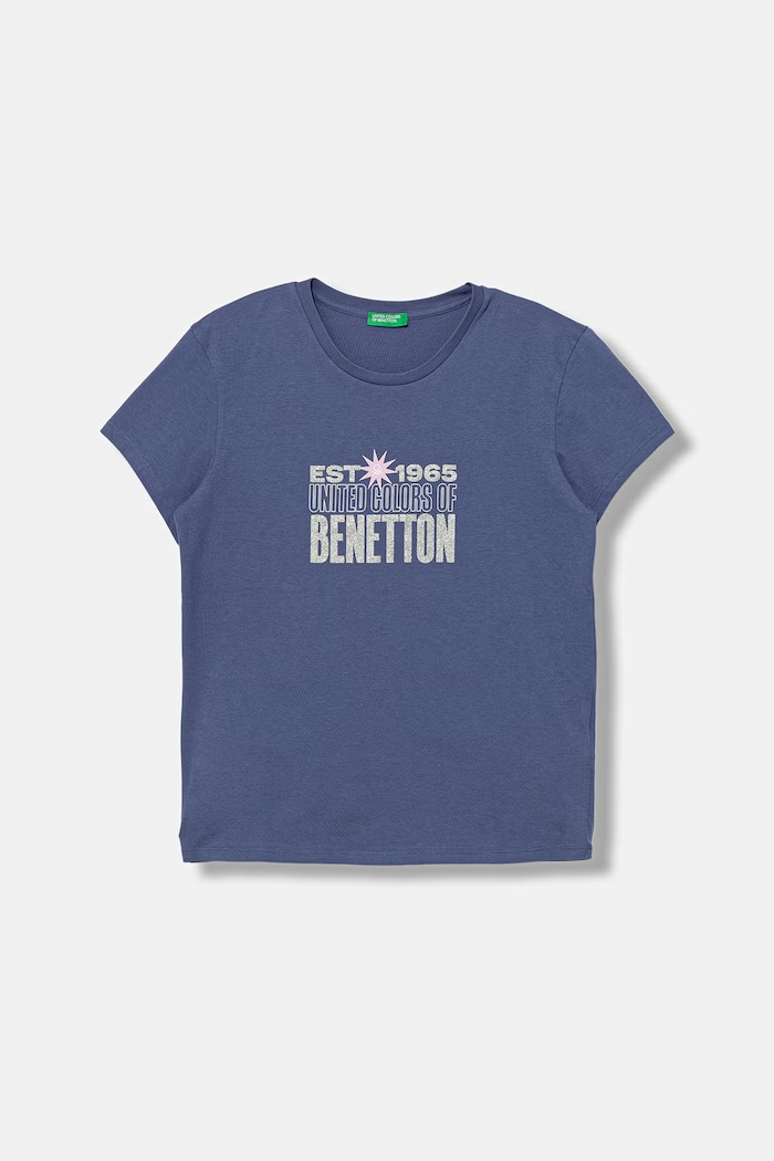 United Colors of Benetton tricou pentru copii din bumbac albastru 3I1XC10S6.G.Stagionale