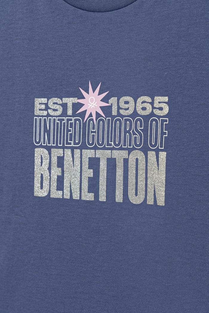 Fete United Colors of Benetton tricou pentru copii din bumbac 3I1XC10S6.G.Stagionale albastru