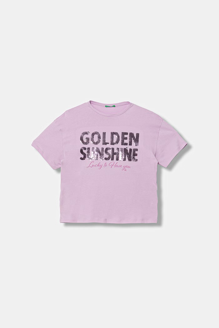 United Colors of Benetton tricou pentru copii din bumbac violet 3I1XC10SF.G.Stagionale