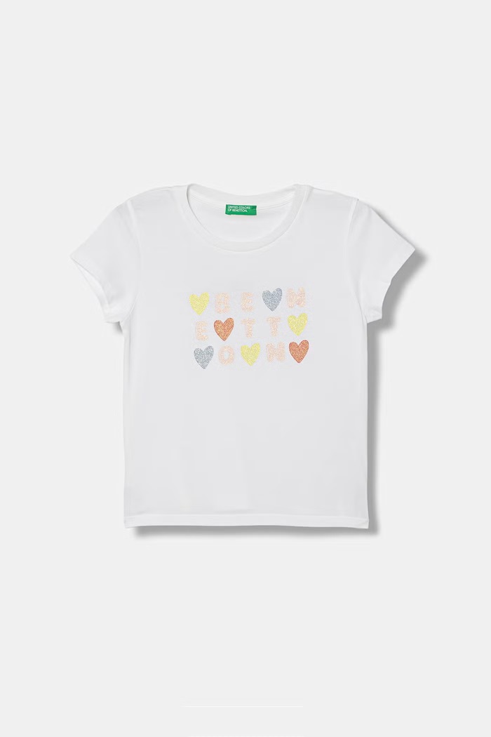United Colors of Benetton detské bavlnené tričko biela 3I1XG10LU.P.Stagionale