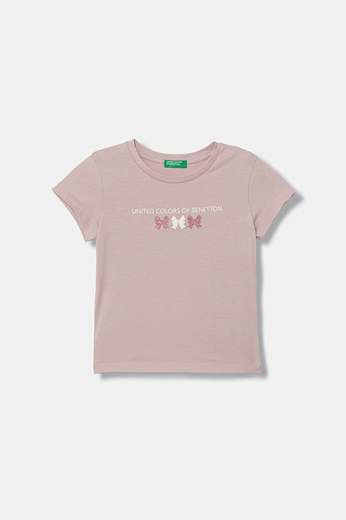 United Colors of Benetton detské bavlnené tričko ružová 3I1XG10LU.P.Stagionale