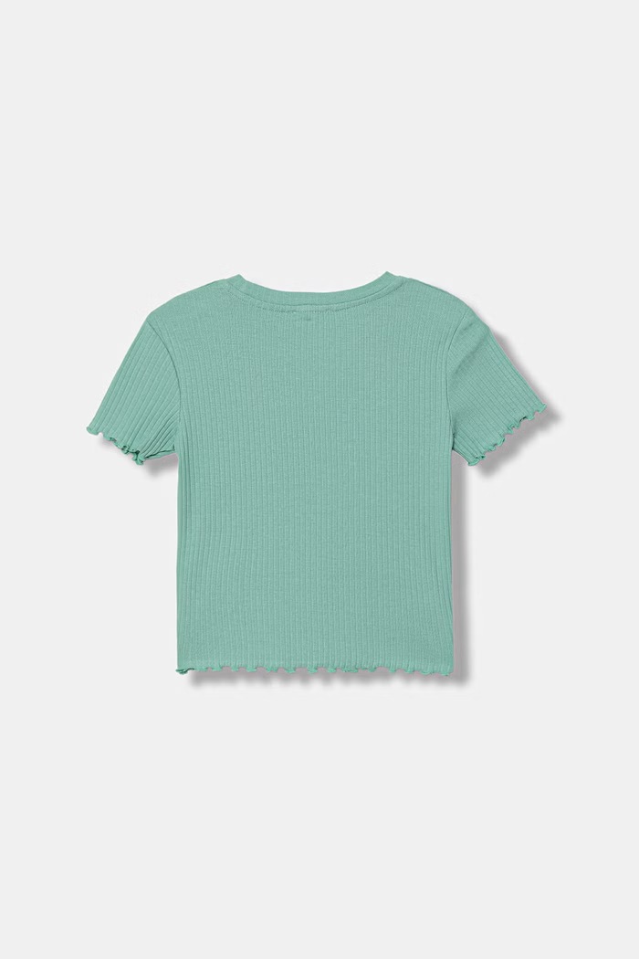 United Colors of Benetton detské basic tričko z bavlny s elastanom 3F1EC10N4.G.Stagionale tyrkysová SS26